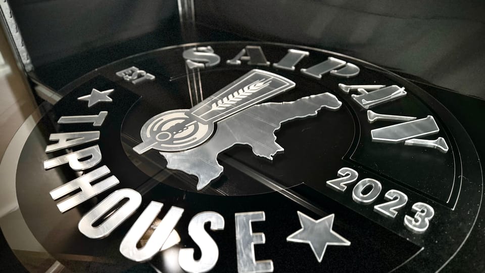 Custom layered business signage