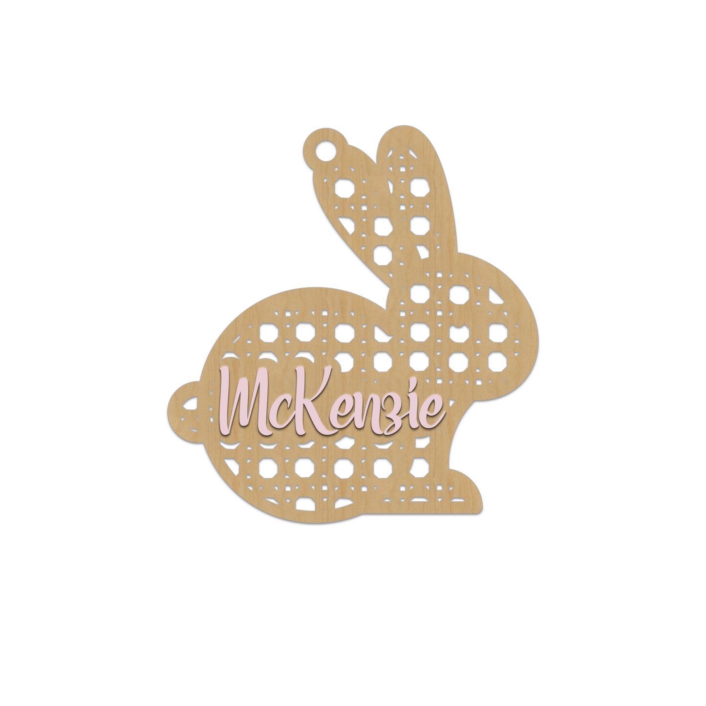 Personalized Rattan Easter Bunny Tags