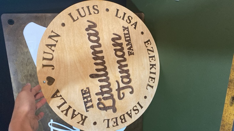 18 inch Round Wood Sign